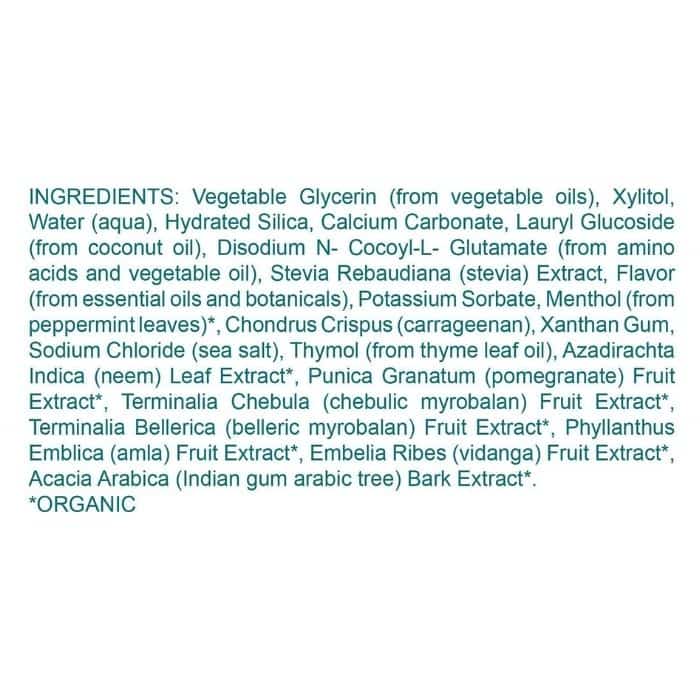 Himalaya - Organic Neem & Pomegranate Toothpaste, 113ml - ingredients