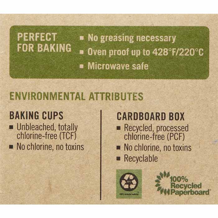 If You Care - Unbleached Large Baking Cups, 60 Cups - back
