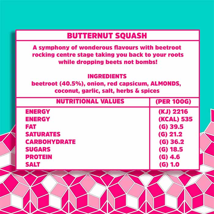 Innate - Crunchy Squares Superfood Snack - Beetroot Squares, 26g  - back