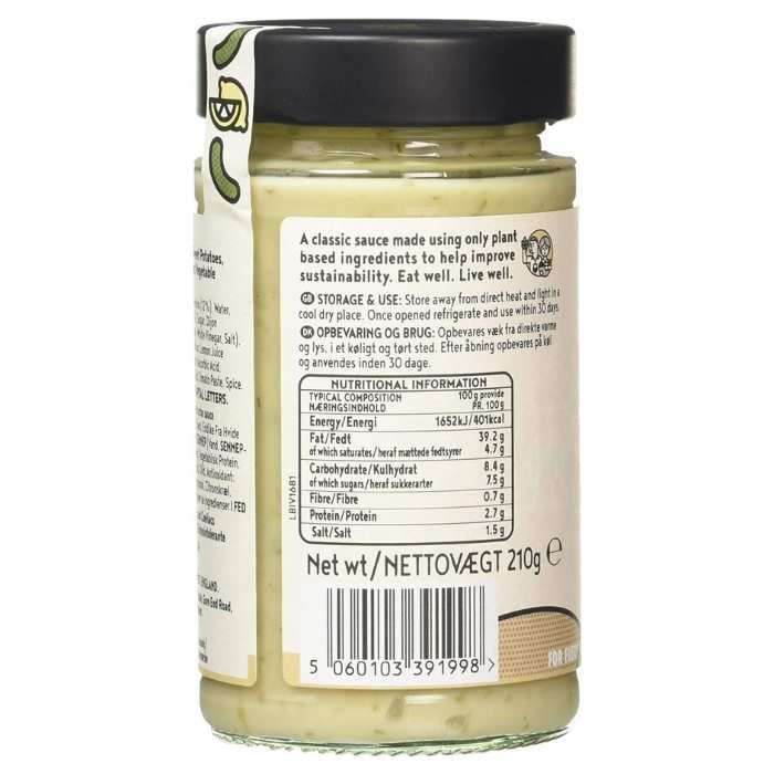 Inspired Vegan - Tartare Sauce, 210g - back