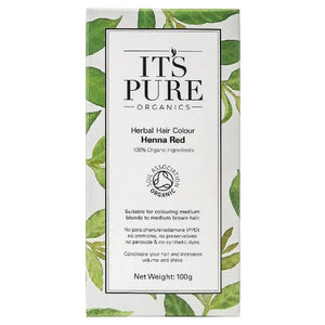 It's Pure Organics - Herbal Hair Colour Henna Red, 100g