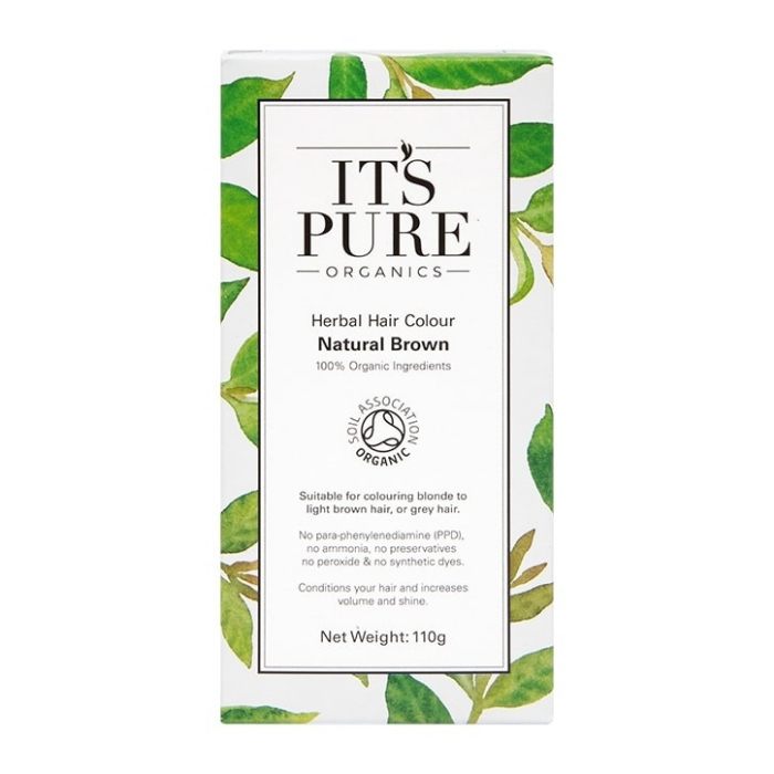 It's Pure Organics - Herbal Hair Colour Natural Brown, 110g - front