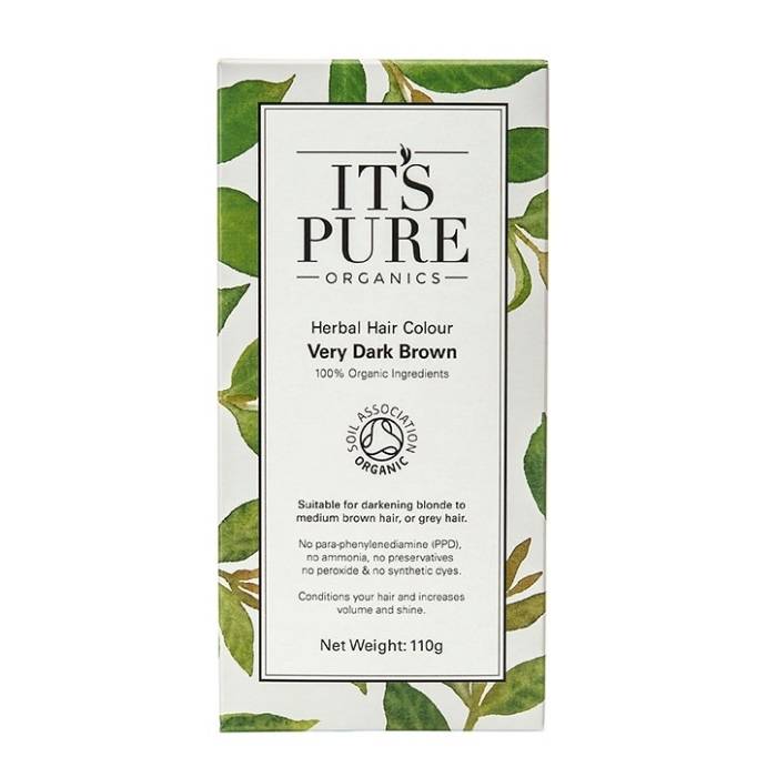 It's Pure Organics - Herbal Hair Colour Very Dark Brown, 110g - front