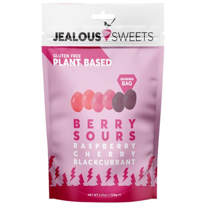 Jealous Sweets - Vegan Gummie Sours - Berry Sours Share Bag (125g) 1-Pack