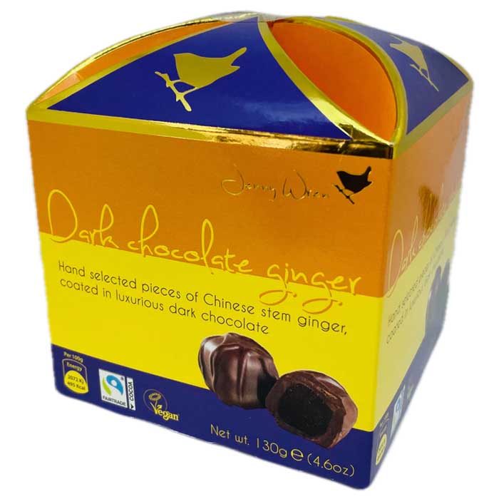 Jenny Wren - Dark Chocolate Circus Box - Ginger Circus Box, 130g