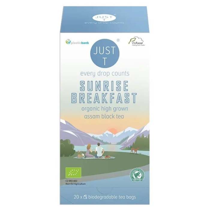 Just T - Sunrise Breakfast Organic Tea, 20 Bags - front