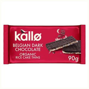 Kallo - Organic Dark Chocolate Rice Cake Thins, 90g | Multiple Options