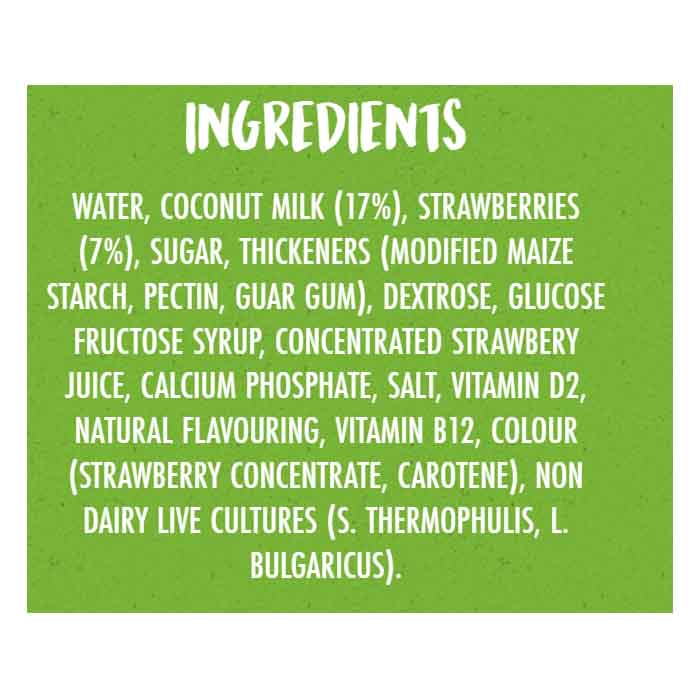 Koko - Dairy Free Yoghurt Alternative - Strawberry, 125g - back