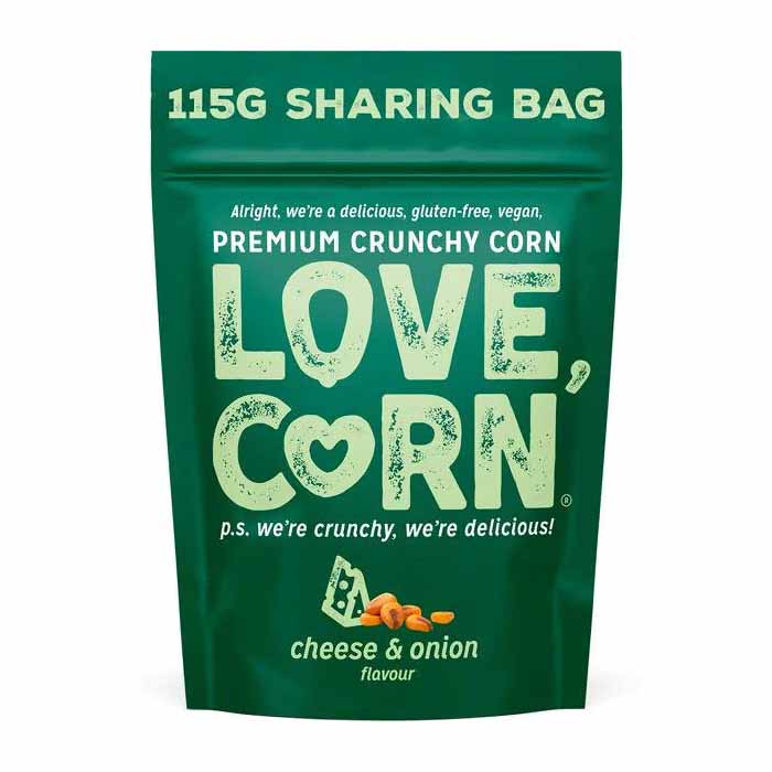 LOVE CORN - Crunchy Corn - Cheese & Onion (115g) 1-Pack