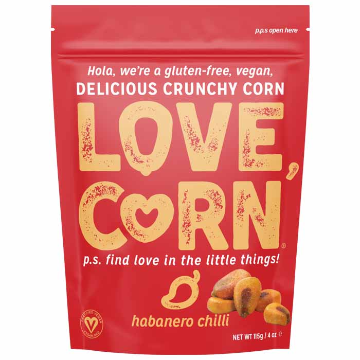 LOVE CORN - Crunchy Corn - Habanero (115g) 1-Pack