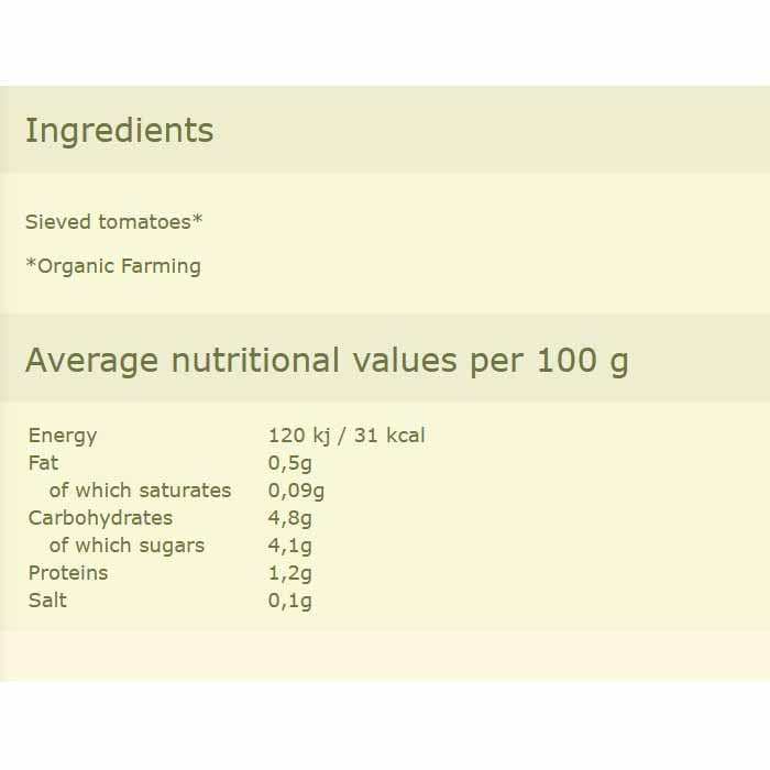 La Bio Idea - Organic Passata, 680g - back