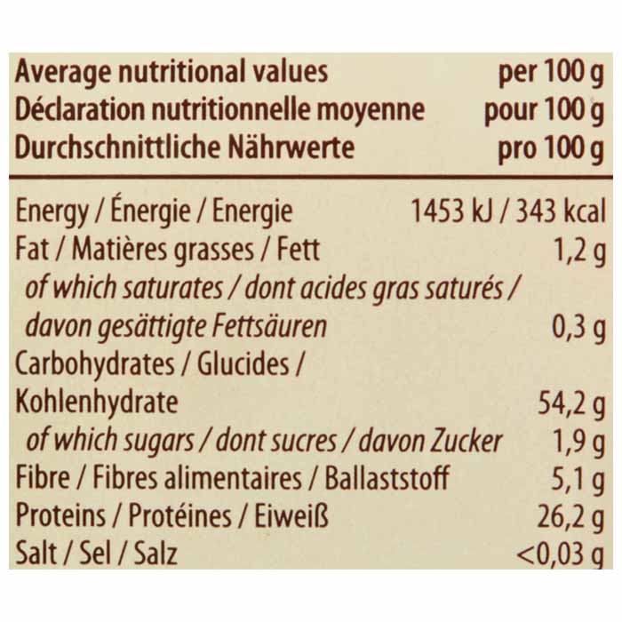 La Bio Idea - Organic Red Lentil Fusilli Pasta, 250g - back