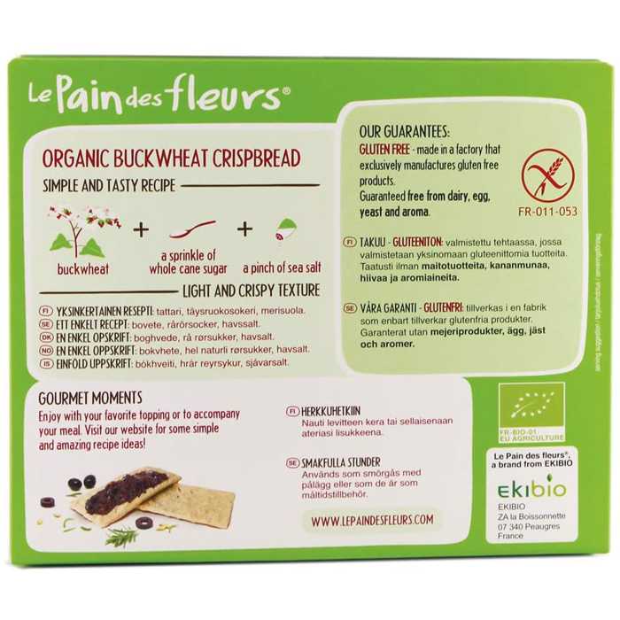 Le Pain Des Fleurs - Organic Crispbread (GF) - Buckwheat, 150g - back