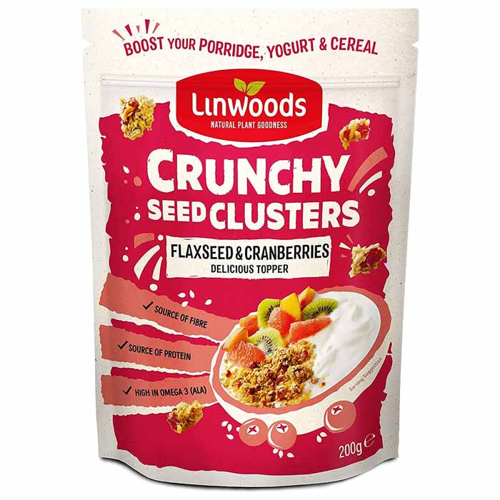 Linwoods - Crunchy Seed Clusters - Flaxseed & Cranberry, 200g
