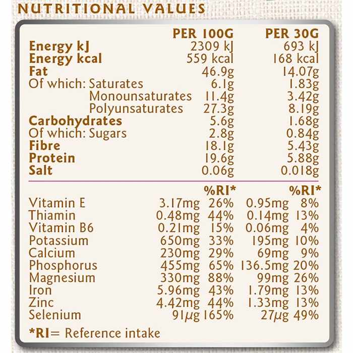 Linwoods - Organic Flaxseed, Almonds, Brazil Nuts, Walnuts & Co-Enzyme Q10, 360g - back