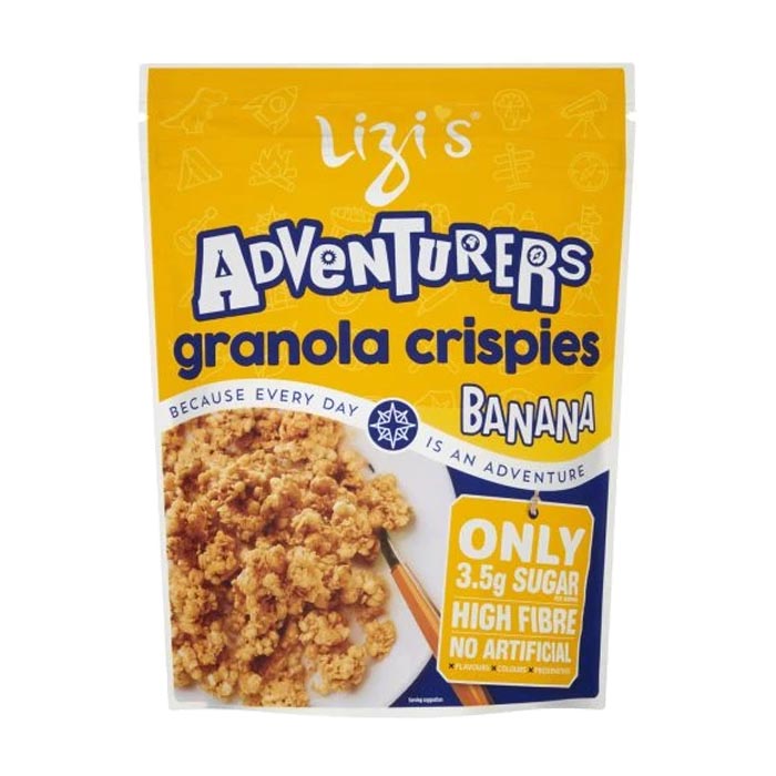 Lizi's Granola - Adventurers Granola Crispies - Banana, 400g