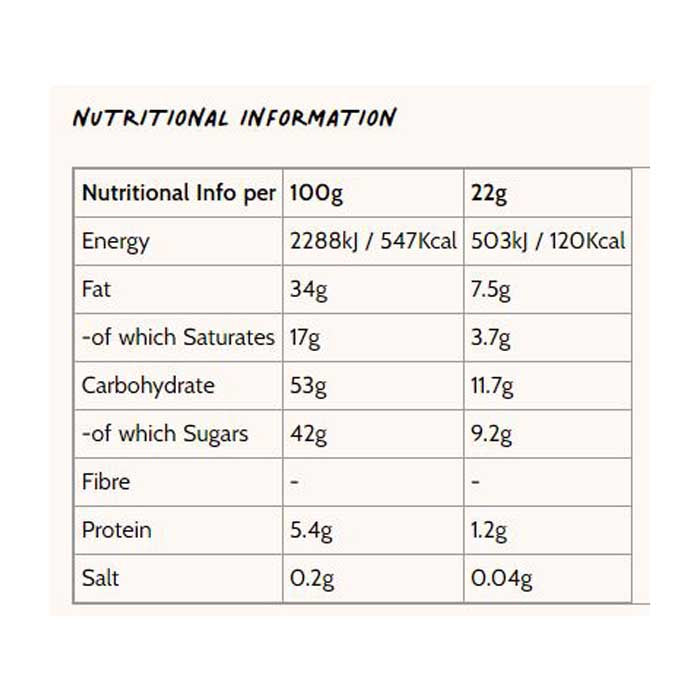Loveraw - Vegan Cre&m Filled Wafer Bar - Vegan Milk Chocolate, 43g - back