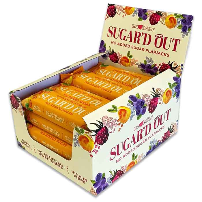 Ma Baker - Sugar'd Out No added Sugar Apricot Flapjack, 50g  Pack of 16