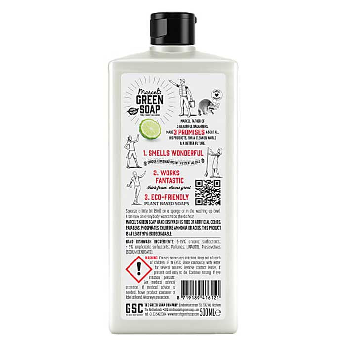 Marcel's Green Soap - Hand Dishwash Soap - Radish & Bergamot, 500ml  - back
