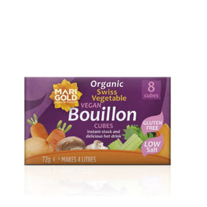 Marigold - Organic Swiss Vegetable Bouillon Cube Low Salt, 72g | Multiple Options