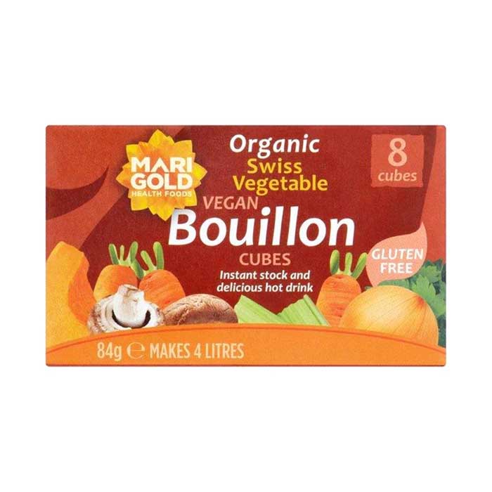 Marigold - Organic Vegan Bouillon Cubes Red, 8 Cubes  Pack of 12