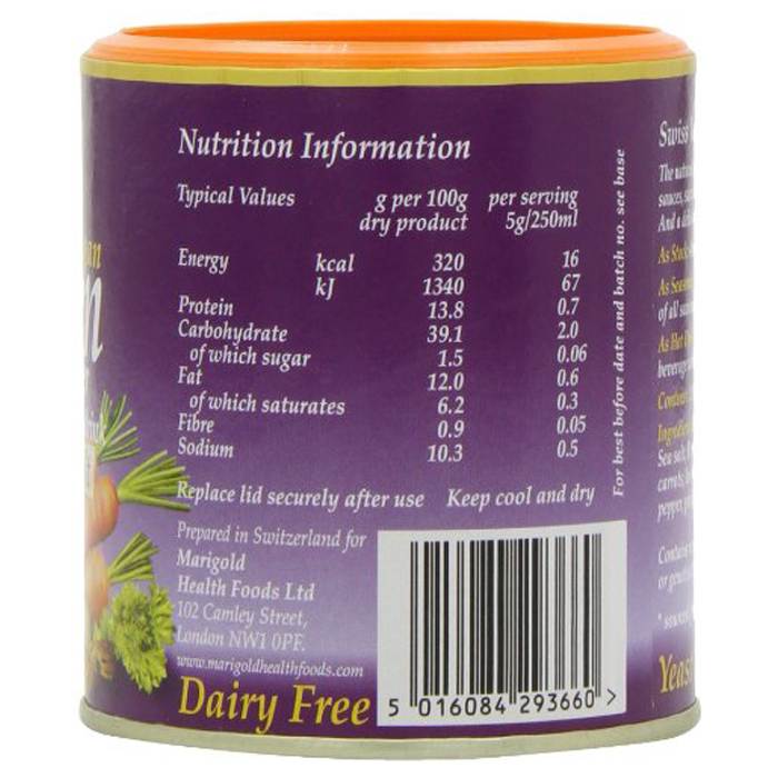 Marigold - Vegan Bouillon Powder (Less Salt),150g - back