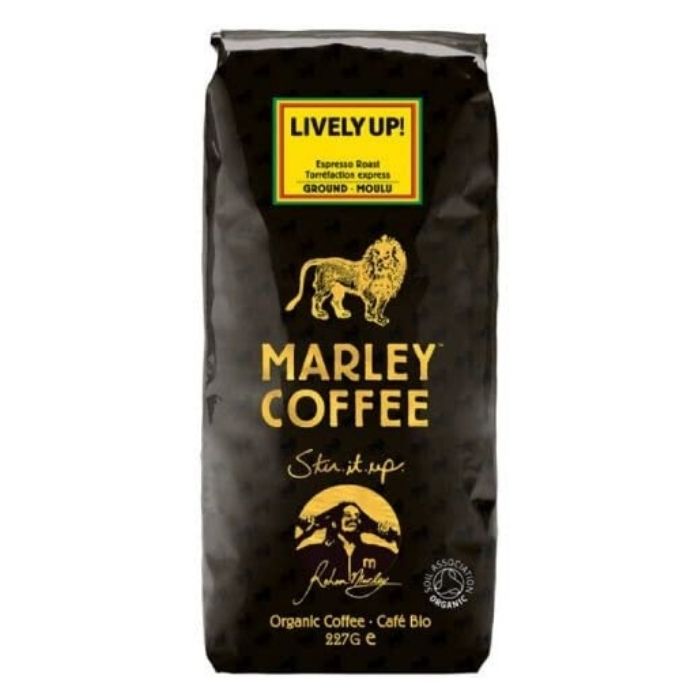 Marley Coffee - Ground Coffee for All Coffee Makers Lively Up Espresso Roast, 227g - front