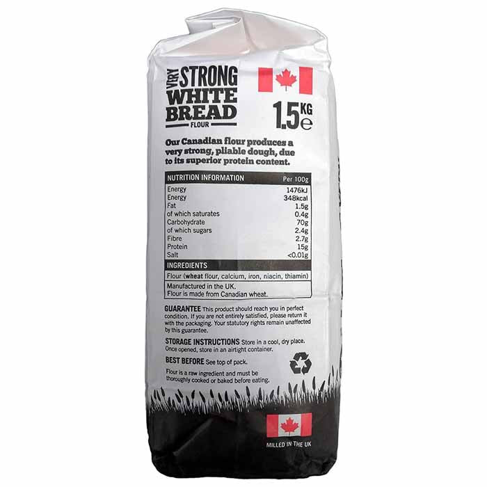 Marriage's - 100% Very Strong Canadian White Flour, 1.5kg - Back
