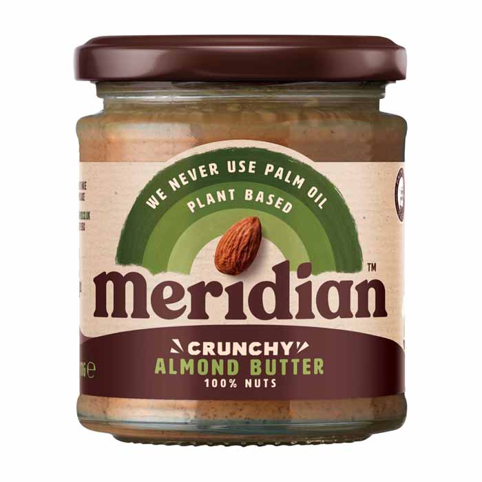 Meridian Foods - Crunchy Almond Butter 100% Nuts, 170g
