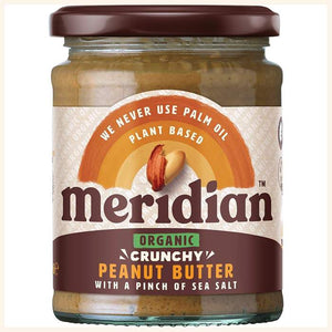 Meridian Foods - Organic Peanut Butter Crunchy With a Pinch of Salt, 280g