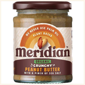 Meridian Foods - Organic Peanut Butter Crunchy With a Pinch of Salt, 280g