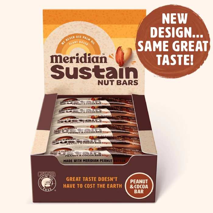 Meridian Foods - Peanut Bar Peanut & Cocoa, 40g pack