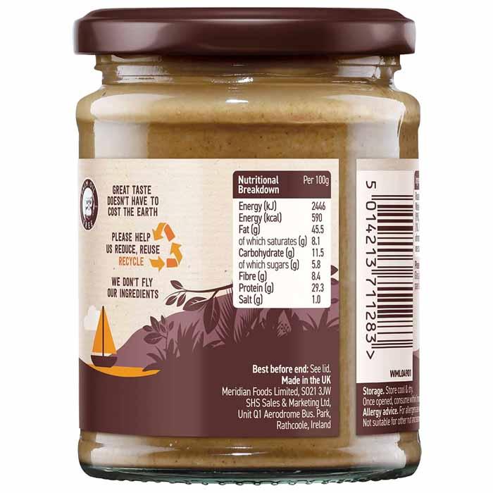 Meridian Foods - Smooth Peanut Butter With a Pinch of Salt, 280g - Back