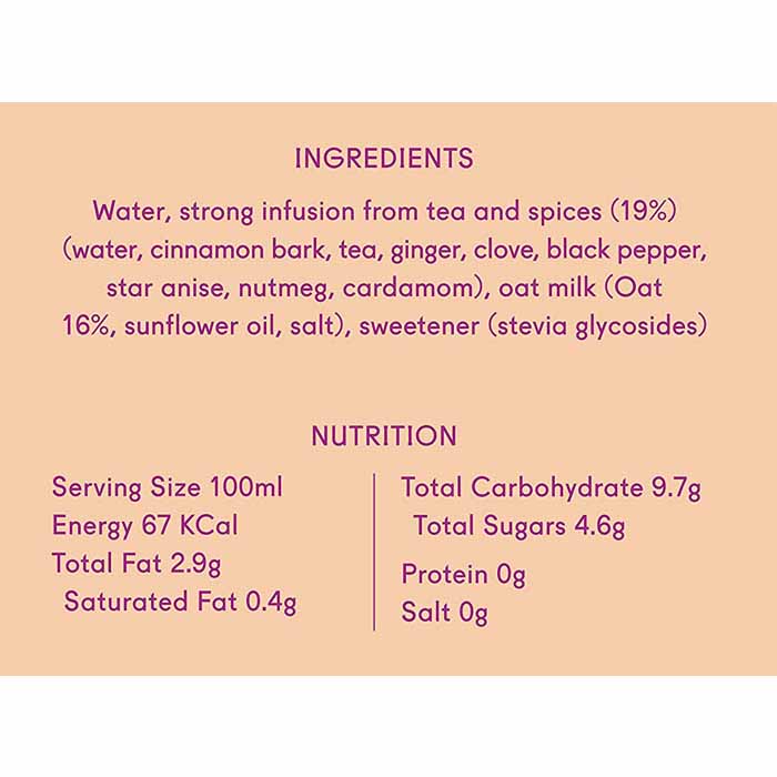 Minor Figures - Chai Latte with Oat Mlk, 200ml - back