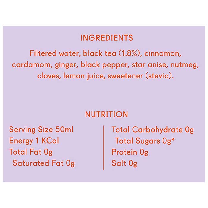 Minor Figures - Chai Tea Concentrate, 1L - back