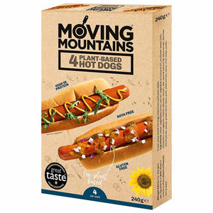 Moving Mountains - Plant-Based Hot Dogs 4 Per Pack, 240g | Multiple Packs