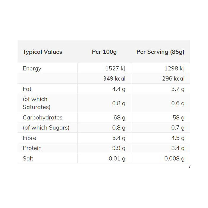 Mr Organic - Italian Gluten-Free Mezzi Rigatoni Oat Pasta, 340g - back