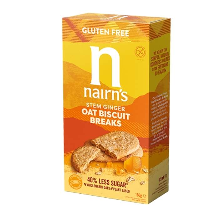 Nairn's - Gluten-Free Oat Biscuit Breaks Stem Ginger, 160g - front