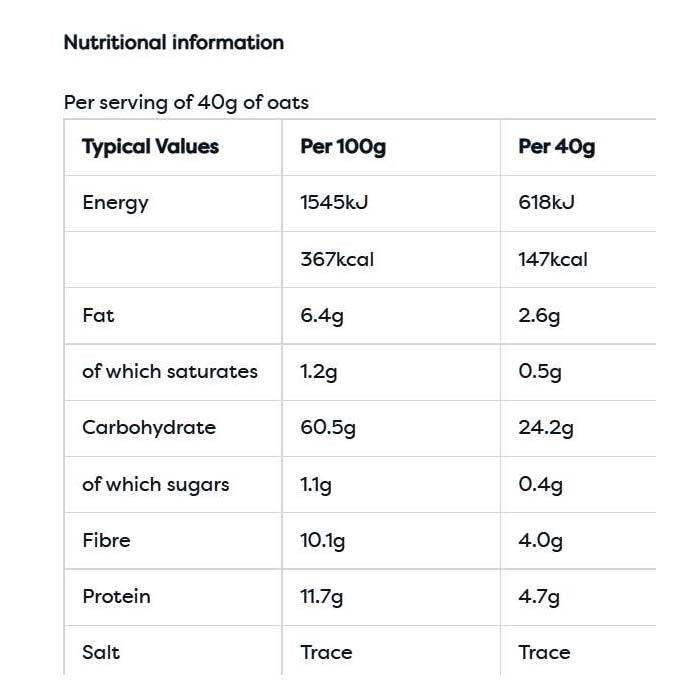 Nairn's - Gluten-Free Scottish Porridge Oats, 450g - back
