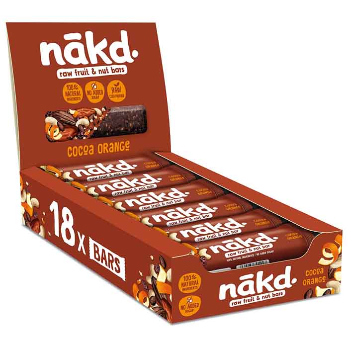 Nakd - Big Bar Natural Fruit & Nut Bars - Cocoa Orange, 45g 