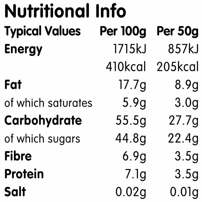 Nakd - Chocolish Raw Fruit, Nut & Cocoa Bars - Raspberry (16-Pack), 50g - back