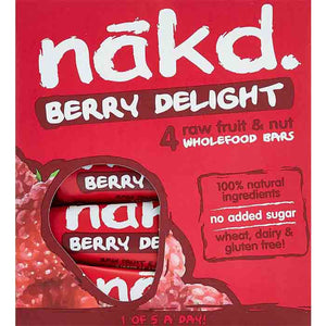 Nakd Bars - Berry Delight, 4x35g | Pack of 16