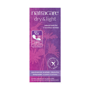 Natracare - Dry & Light Incontinence Pads Plus, 16 Pads