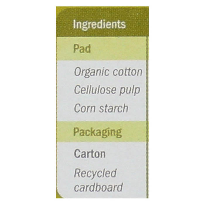 Natracare - Mini Panty liners, 30 liners - back