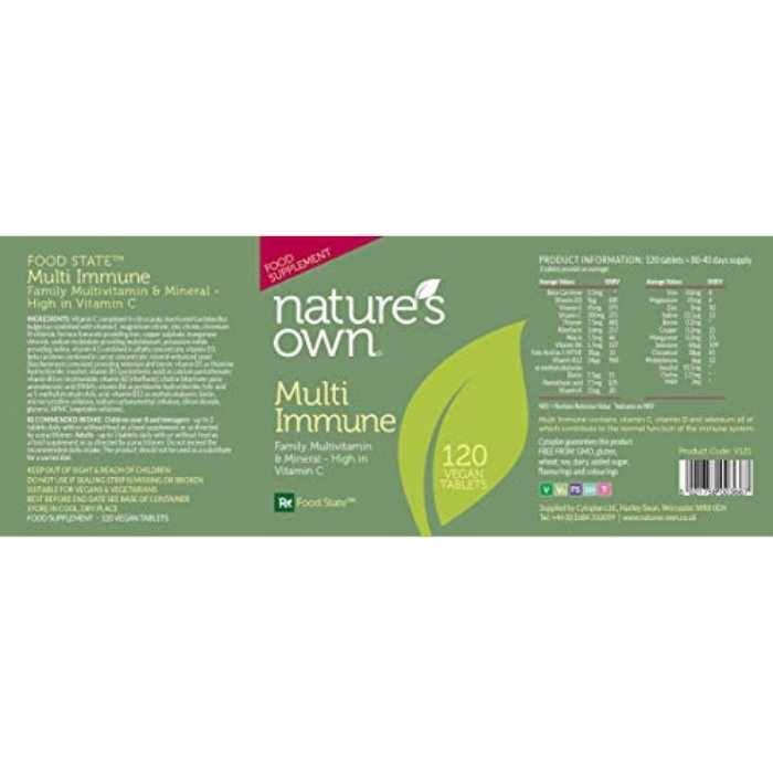 Nature's Own - Multi Immune Family Multivitamin & Mineral Tablets 120 back