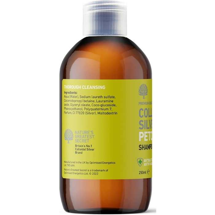 Natures Greatest Secret - Colloidal Silver Antifungal Shampoo For Pets 250ml back
