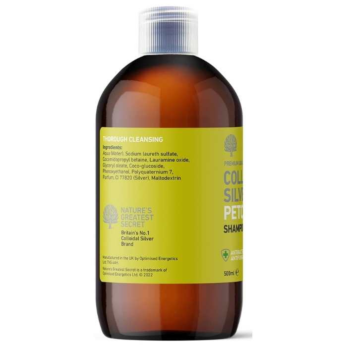 Natures Greatest Secret - Colloidal Silver Antifungal Shampoo For Pets 500ml back