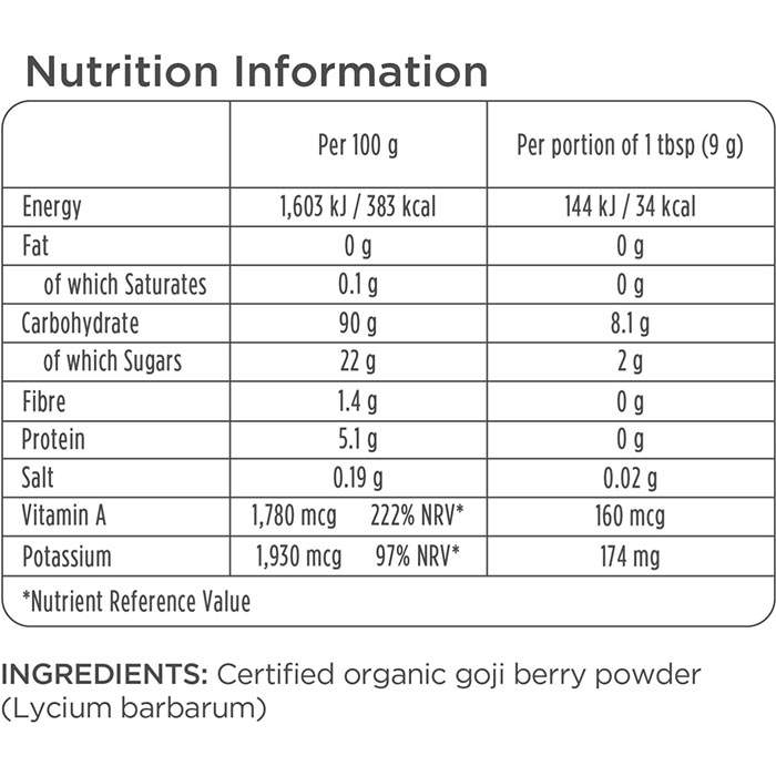 Navitas Organics - Goji Powder, 113g - PlantX UK