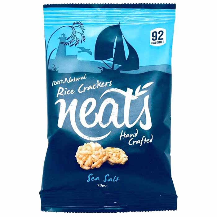 Neat's - Hand Crafted Rice Crackers - Sea Salt ,20g