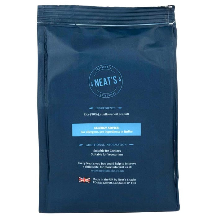Neat's - Hand Crafted Rice Crackers - Sea Salt ,50g - back
